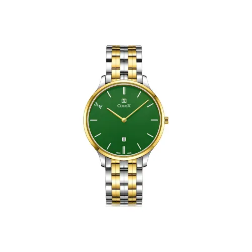 CODEX Кварцевый механизм Мужские часы Chapel Collection 39 мм Зеленые