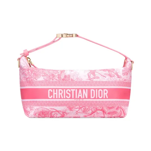 DIOR Sauvage Jouy Напечатанный узор Техническая ткань Клатч Сумка-ланчбокс Средний Женская Конфетно-розовый