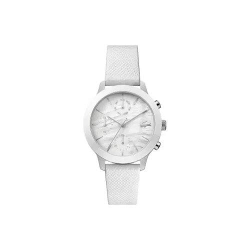 LACOSTE Женские часы Кварцевый механизм кожаный ремешок 36 мм белый циферблат