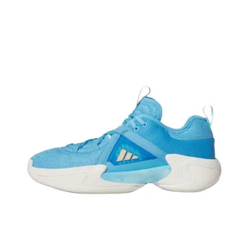 Adidas Exhibit Select Шокабронирующие Противоскользящие Устойчивые к истиранию MID Топ Баскетбольные кроссовки Женские Синий