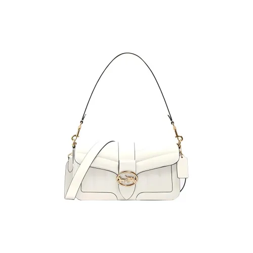 COACH Georgie Кожа GOD OF Вино Сумка Сумка на плечо Портативная Сумка через плечо Женская Чисто Белая