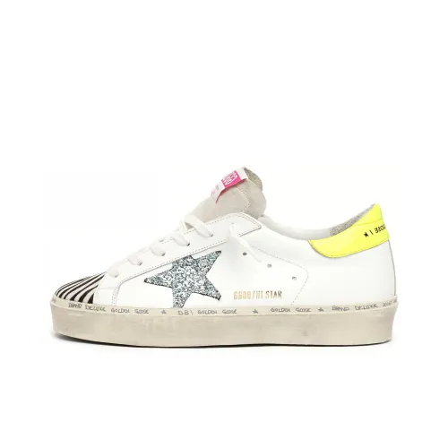Golden Goose Hi Star Стильные Скейтбординги Женские Белые С эффектом состаривания Позиционирование стиля