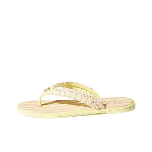 CHANEL Шлепанцы Женские Светло-Желтые
