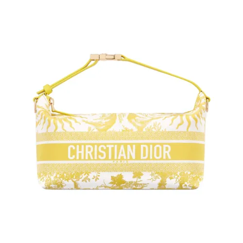 DIOR Технологичная ткань Сумка-ланчбокс Клатч Средний Женские Лимон