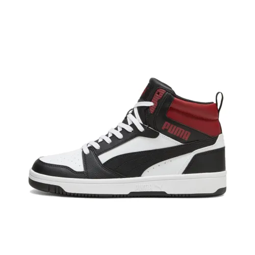 PUMA REBOUND High Top Скейтборд Кроссовки Унисекс Белый Черный Красный