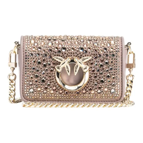PINKO Сумка через плечо из коровьей кожи мини-сумка женская бежевая