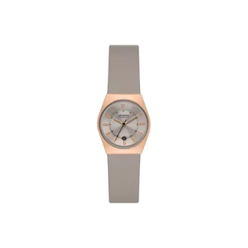 SKAGEN Grenen Collection Наручные часы Кварцевый механизм Кожаный ремешок 26 мм Серый циферблат Унисекс