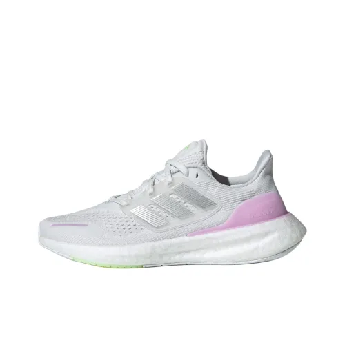 Adidas Pureboost 23 Устойчивый к истиранию Низкий Топ BOOST Тренировочные Повседневные Беговые кроссовки Женские Серый Фиолетовый