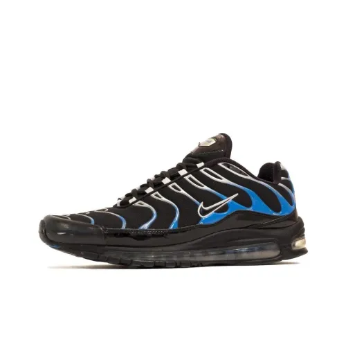 Nike Air Max 97 Амортизация Износостойкие Низкие Кроссовки для Бега Унисекс Черные Синие