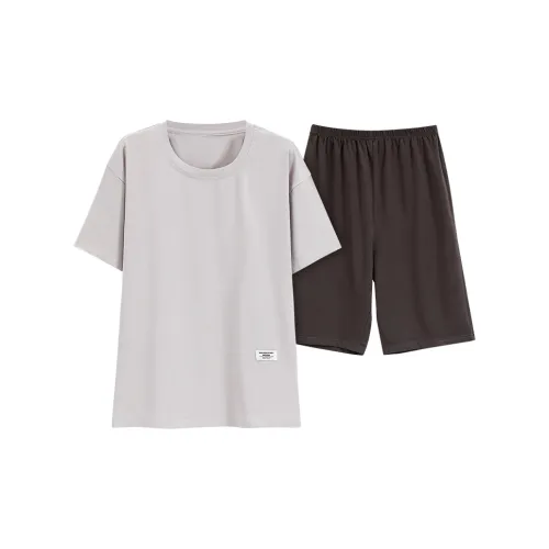 Сон Студенты Квартира Дом Верхняя одежда Готовая Комплект пижам Мужской Серый