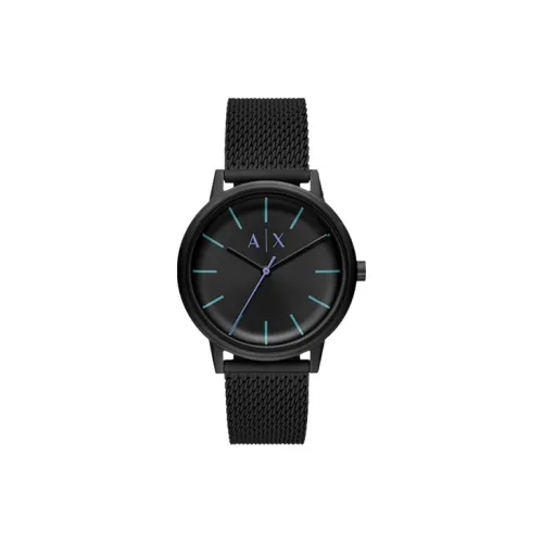 ARMANI EXCHANGEAE Наручные часы Кварцевый механизм Силиконовый ремешок 42 мм Черный циферблат Мужские часы