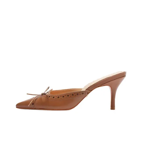 Schutz Домашние тапочки 8,2 см Женские Коричневый