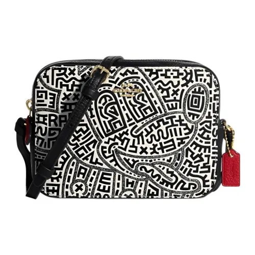 COACH Disney Collaboration Camera Каменная кожа Camera Сумка Сумки через плечо Сумка на плечо Унисекс Черный Белый