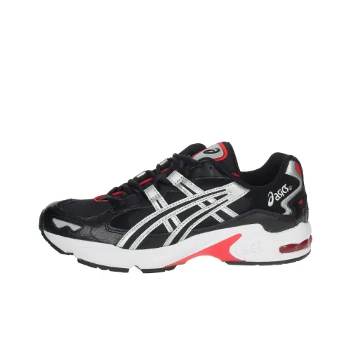 Asics Gel Kayano 5 Low Топ Беговые кроссовки Унисекс Черный Серебряный