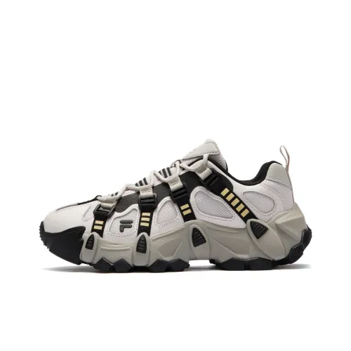 FILA FUSION EXOCET Mountains Shoes Покрытие Низкий Топ Повседневная Обувь Женская Белый Серый Черный