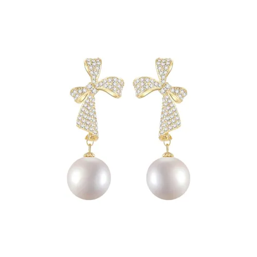 NATURALLYJOJO 925 стерлинговое серебро булавка циркон жемчужная раковина серьги женский золото