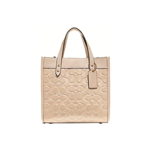 COACH Field Кожа Сумка через плечо Сумка Большая Женская Экрю