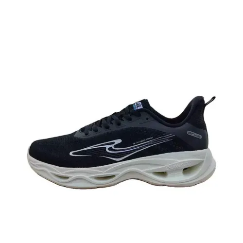 Erke Амортизация Дышащий Легкий Низкий Топ Беговые кроссовки Мужской Черный