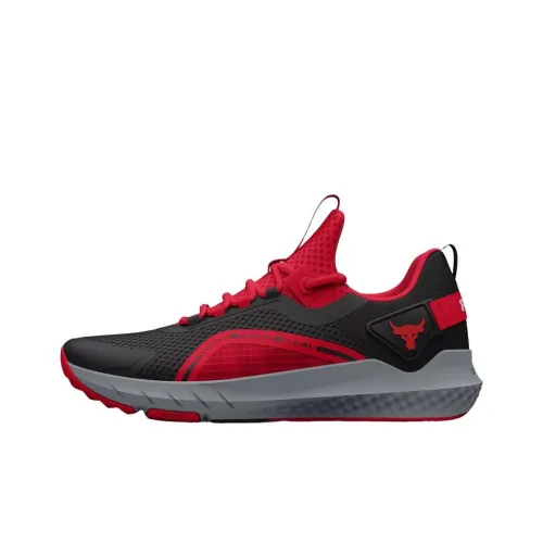 Under Armour Project Rock BSR 3 Slip-Resistant Abrasion-Resistant Low-Top Training Shoes Women's Black Red Утерщипостойкие абразионные низкие кроссовки для тренировок бренда Under Armour Project Rock BSR 3 женские черные и красные