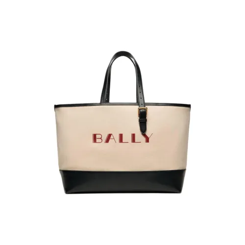 BALLY Холст и кожа Canvas Сумка Tote Сумка Сумка для покупок Сумка Men's Natural Цвет Морской синий