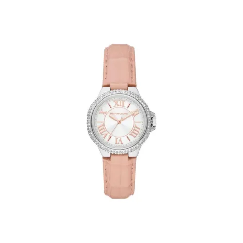 MICHAEL KORS Camille Collection Women's Watch Кварцевый механизм ремень из натуральной кожи 33 мм белый циферблат