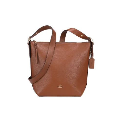 COACH Кожа Ведрообразные Сумки Сумки через плечо Сумка через плечо Женская Седло Коричневый