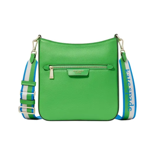 Kate Spade Зернистая текстура кожа кожа сумка через плечо женская газонный зеленый