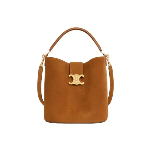 CELINE Louise Коровья кожа Замша Сумка Средний Женские Орехи