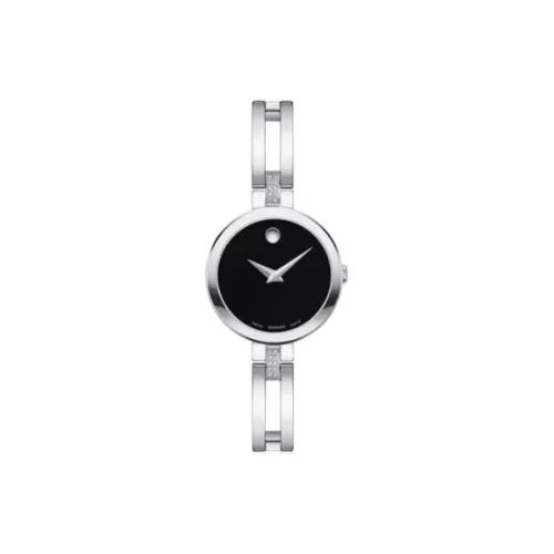 MOVADO Jumilia Collection Кварцевый механизм Женские часы 25 мм Черный циферблат Корпус из нержавеющей стали Стальной ремешок