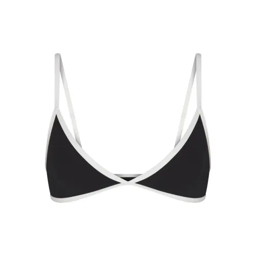 SKIMS FITS EVERYBODY Контрастный Комбинированный Треугольный Бюстгальтер Женский Onyx Onyx