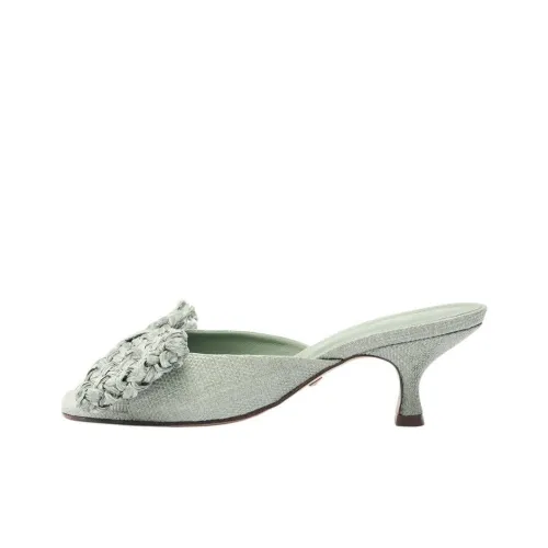 Schutz Слипоны 6 см Женские Зеленые