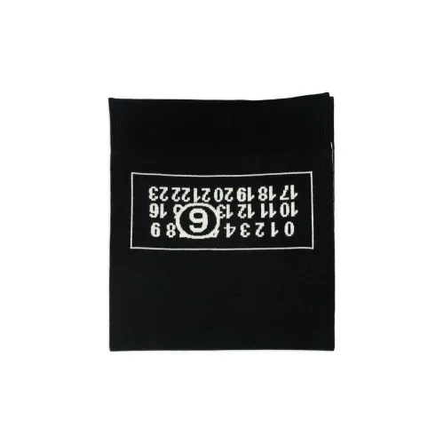 MM6 Maison Margiela совместный бренд Новая шерсть Вязаные шарфы Женские Черный