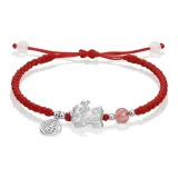 Браслет с Пиксиу Благословение Красный