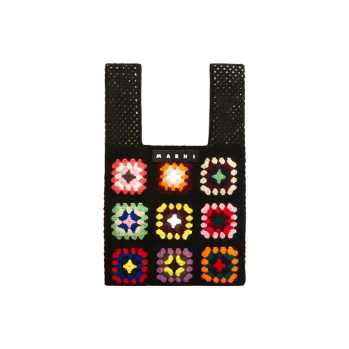 MARNI Сумка из коровьей кожи сумка-корзина женская черная многоцветная