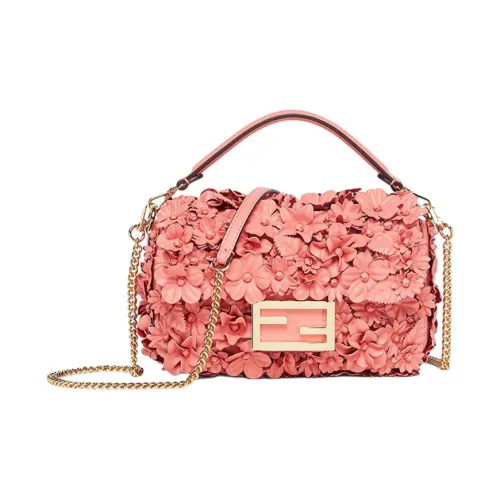 FENDI Baguette Телячья кожа Сумка Сумка через плечо Сумка через плечо Мини Женская Розовая