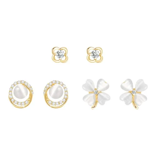 QIMEILA Copper Alloy Stud Earrings Women's QIMEILA Серьги-гвоздики из медного сплава женские