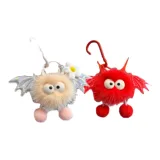 Бусина из угля для подвески [Бежевый + Красный]