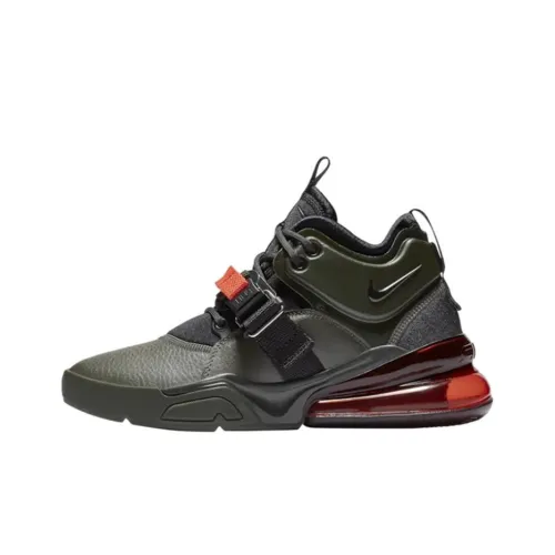 Nike Air FORCE 270 Амортизаторы Slip-resistant MID Топ Casual GS Черный Красный
