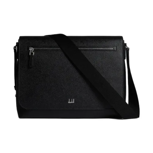 Dunhill Рельефная Телячья Кожа Сумка через плечо Мужская Черная