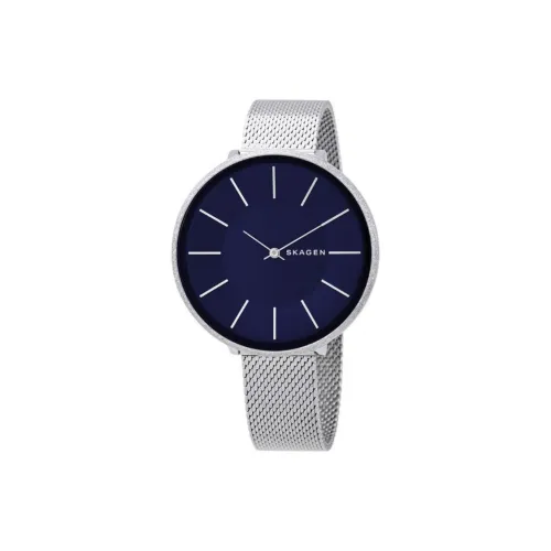 SKAGEN Karolina Collection Женские часы Кварцевый механизм Ремешок из нержавеющей стали 38 мм Синий циферблат