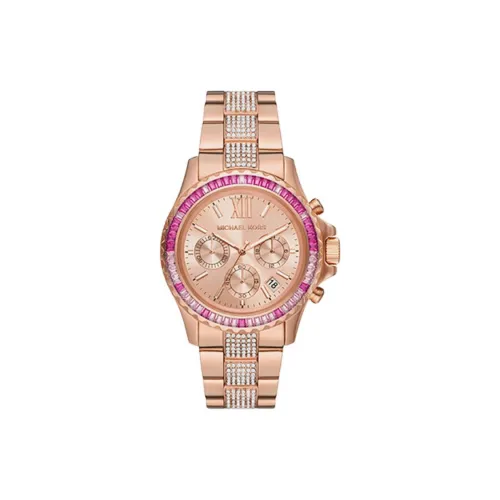 MICHAEL KORS Наручные часы Кварцевый механизм Ремешок из нержавеющей стали 42 мм Розовое золото Циферблат Женские часы