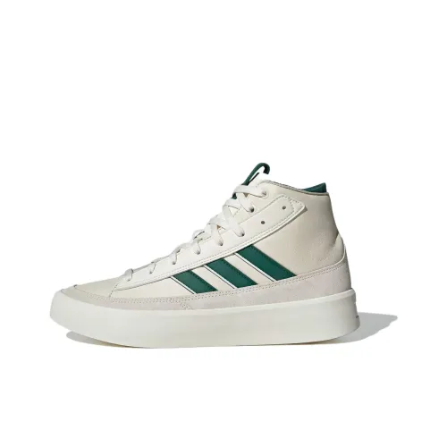 Adidas Znsored Slip Resistant High Топ Скейтборд Кроссовки Мужские Белые Зеленые