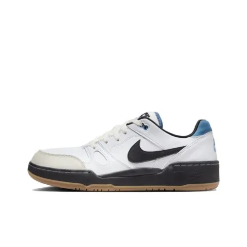 Nike Full Force Low Кроссовки для скейтбординга Мужские Черные Белые и Синие