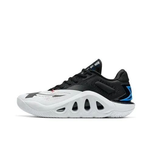 XTEP Demon Claw Slip-resistant Abrasion-resistant Low-top Basketball Shoes Men's New White Black XTEP Demon Claw Противоскользящие Износостойкие Низкие Баскетбольные Кроссовки Мужские Новые Белый Черный
