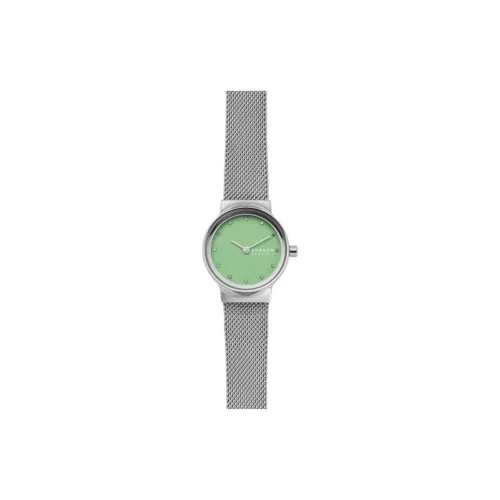 SKAGEN Freja Collection Женские часы Кварцевый механизм Ремешок из нержавеющей стали 26 мм Зеленый циферблат