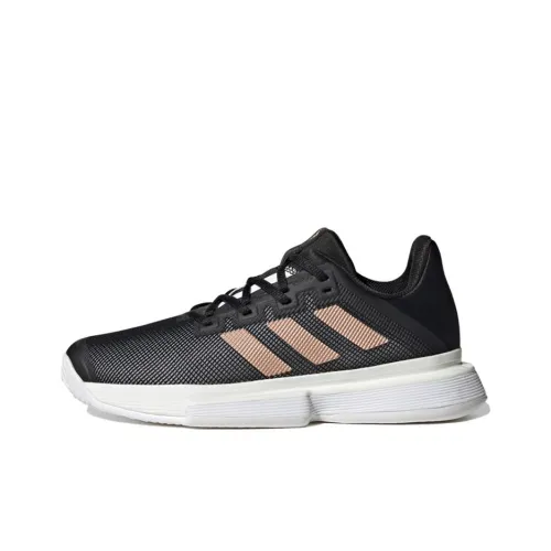 Adidas Solematch Bounce Slip-Resistant Низкие Беговые Кроссовки Женские Черный Белый