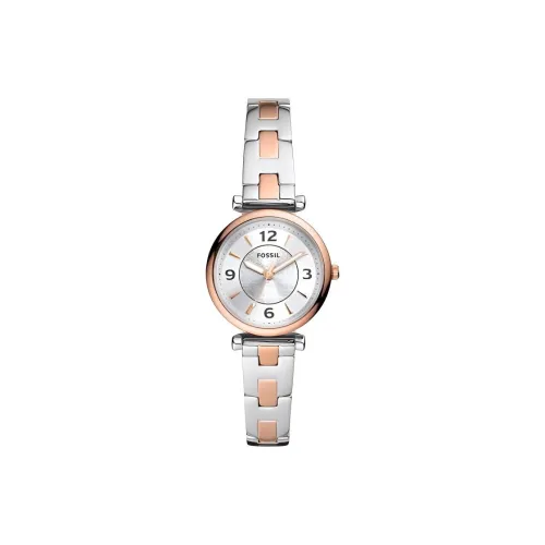 FOSSIL Carlie Collection Женские Кварцевые Наручные Часы Стальной Ремешок 28 мм Серебристый Циферблат