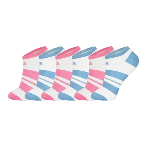 NBA 6 пар Розовые + Светло-Синие Женские Носки