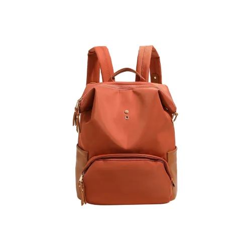 TTaG．baG Microfiber Leather Carry Backpack Women's Orange Black Gray ТТaG．baG Микрофибра Кожа Рюкзак Carry Женский Оранжевый Черный Серый