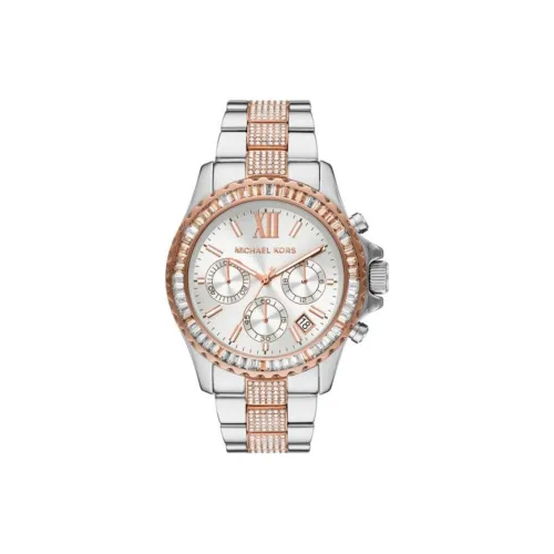 MICHAEL KORS Evert Collection Women's Watch Кварцевый механизм ремешок из нержавеющей стали 42 мм серебристый циферблат